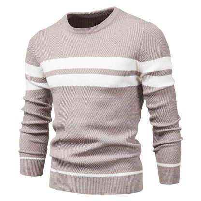 Strickpullover – Schmal Geschnitten – Rundhalsausschnitt – Pullover – Herrenbekleidung-Chaps Herrenmode