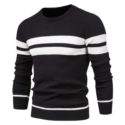 Strickpullover – Schmal Geschnitten – Rundhalsausschnitt – Pullover – Herrenbekleidung-Chaps Herrenmode