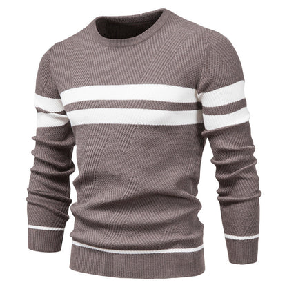 Strickpullover – Schmal Geschnitten – Rundhalsausschnitt – Pullover – Herrenbekleidung-Chaps Herrenmode