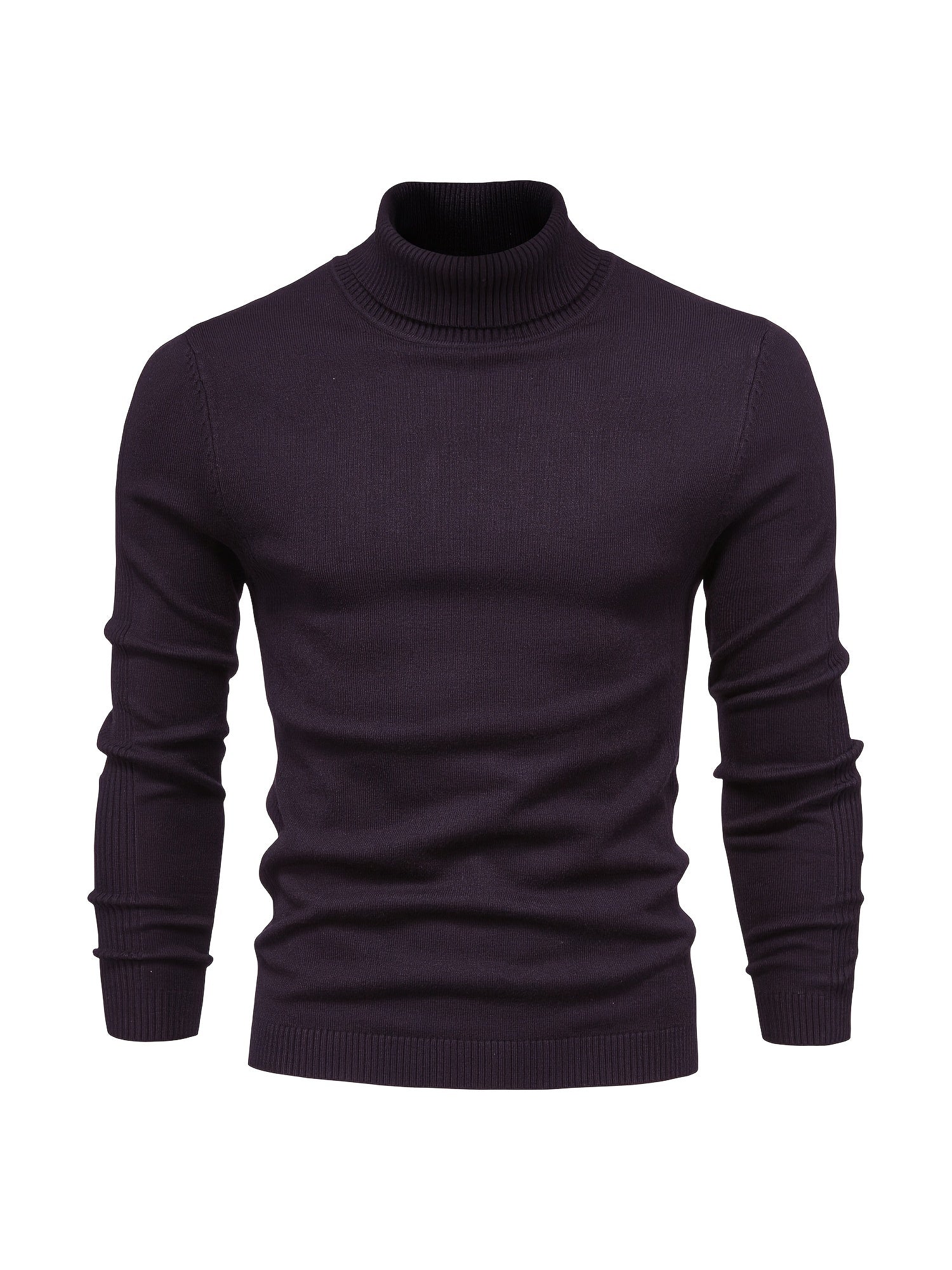 Strickpullover | Schmale Passform | Langärmlig | Rollkragen | Herrenbekleidung-Schwarz-Rot-S-Chaps Herrenmode