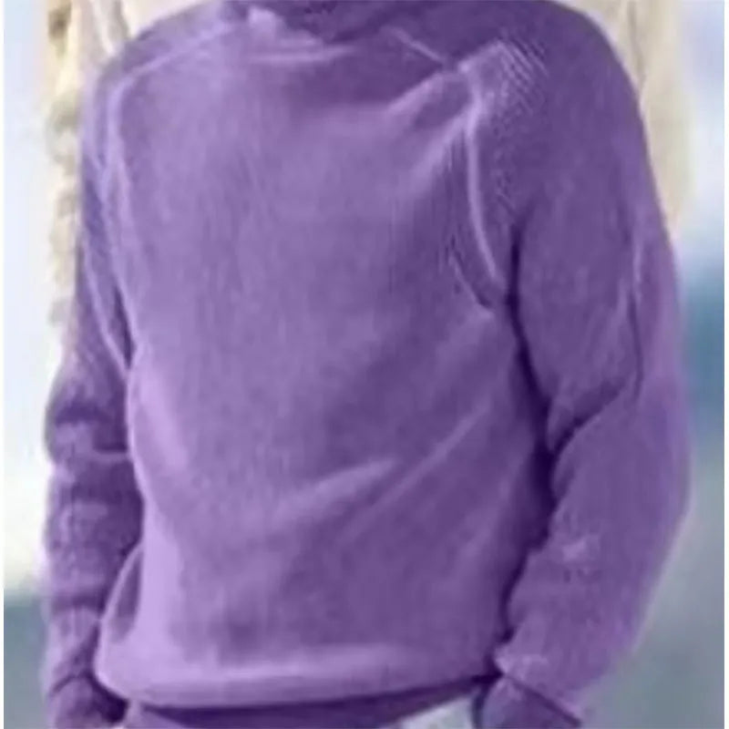 Strickpullover – Warmer Rollkragenpullover für Männer aus Rippstrick-Lila-XS-Chaps Herrenmode