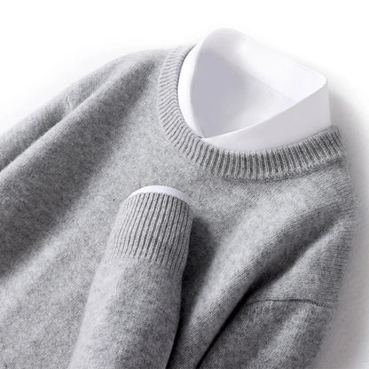 Strickpullover - Warmer Rundhals-Strickpullover für Männer-Chaps Herrenmode