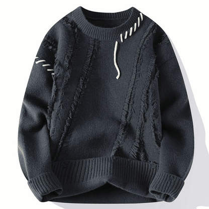 Strickpullover | Winter | Rundhalsausschnitt | Grobstrickpullover | Herren-Strickwaren-Chaps Herrenmode