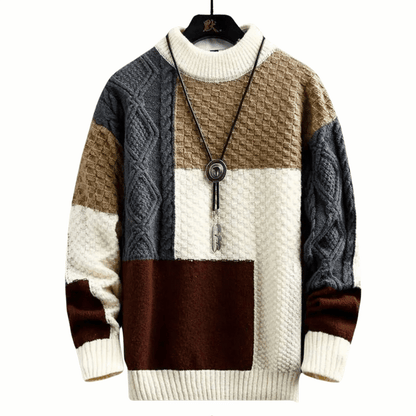 Strickpullover | Winter | Rundhalsausschnitt | Grobstrickpullover | Herren-Strickwaren-Chaps Herrenmode