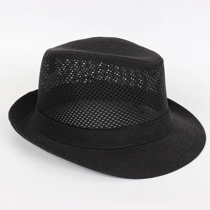 Strohhut für Männer | Deutsch | Oktoberfest | Hut mit Krempe | Korbhut für Männer-Schwarz-57 cm-Chaps Herrenmode