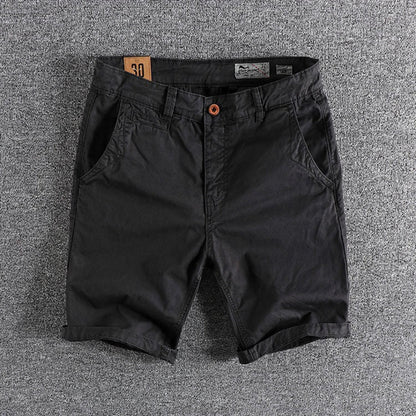 Summer Shorts - Men's Comfortable Stretch Denim Shorts-Schwarz-S-Chaps Herrenmode