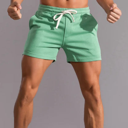 Sweat Shorts - Kordelzug - Elastischer Bund - Jogger Shorts - Shorts für Männer-Grün-S-Chaps Herrenmode