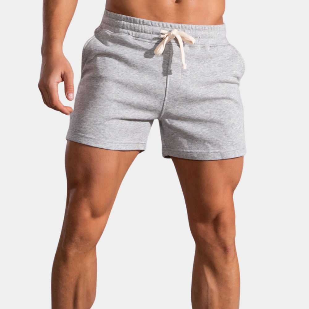 Sweat Shorts - Sportliche Freizeitshorts für Männer mit elastischem Bund-Grau-36-Chaps Herrenmode