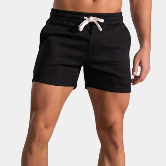 Sweat Shorts - Sportliche Freizeitshorts für Männer mit elastischem Bund-Schwarz-36-Chaps Herrenmode