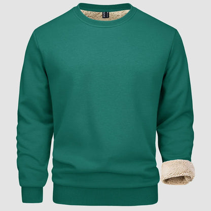 Sweatshirt – Warm – Rundhalsausschnitt – Winterpullover – Fleecegefütterte Sweatshirts für Männer-Jadegrün-S-Chaps Herrenmode