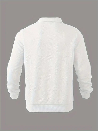 Sweatshirt mit Viertelreißverschluss | Mit Kragen | Normaler Reißverschluss | Herren-Pullover mit halbem Reißverschluss | Herrenbekleidung-Chaps Herrenmode