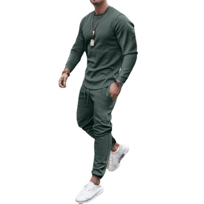 Sweatshirt und Jogger Set | Casual | Trainingsanzug | Zweiteiliges Set | Herrenbekleidung-Chaps Herrenmode