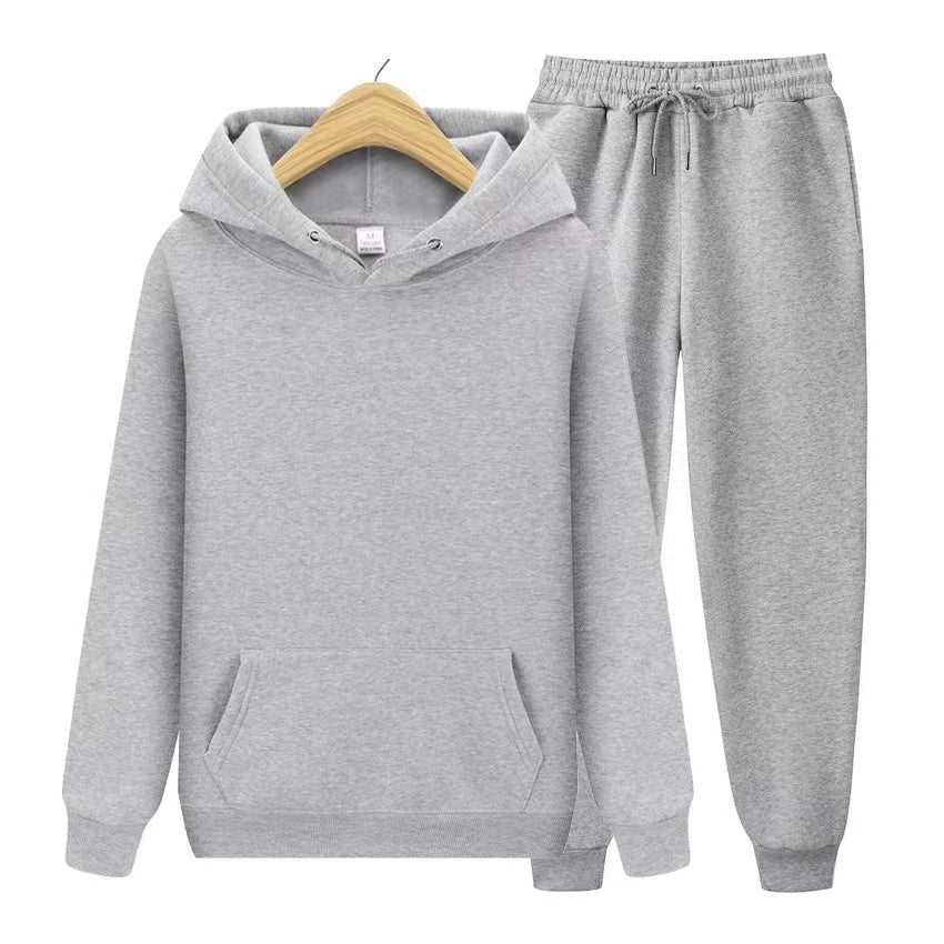 Sweatsuit – bequem – zweiteilig – Jogginganzug mit Kapuze – Jogginganzüge für Männer-Grau-S-Chaps Herrenmode