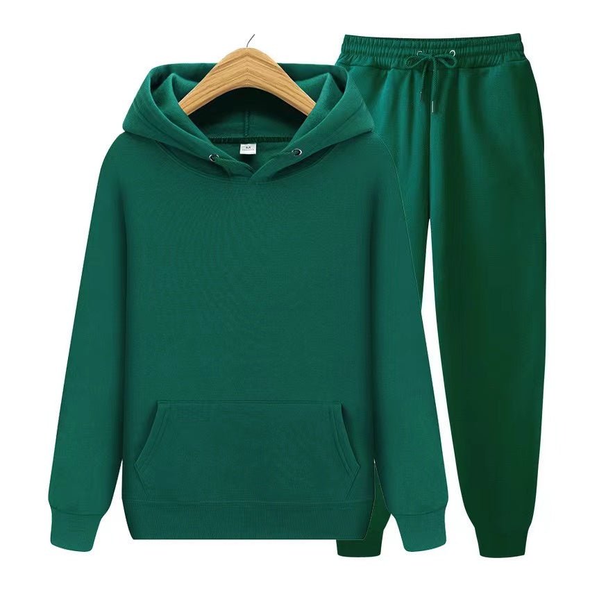 Sweatsuit – bequem – zweiteilig – Jogginganzug mit Kapuze – Jogginganzüge für Männer-Grün-S-Chaps Herrenmode