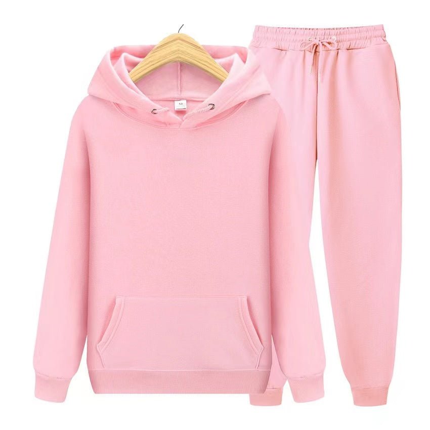 Sweatsuit – bequem – zweiteilig – Jogginganzug mit Kapuze – Jogginganzüge für Männer-Hellrosa-S-Chaps Herrenmode