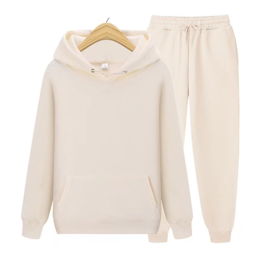 Sweatsuit – bequem – zweiteilig – Jogginganzug mit Kapuze – Jogginganzüge für Männer-Khaki-S-Chaps Herrenmode