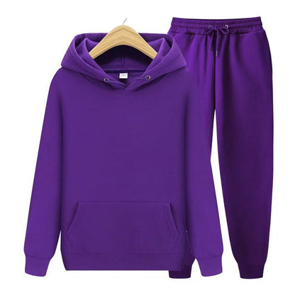 Sweatsuit – bequem – zweiteilig – Jogginganzug mit Kapuze – Jogginganzüge für Männer-Lila-S-Chaps Herrenmode