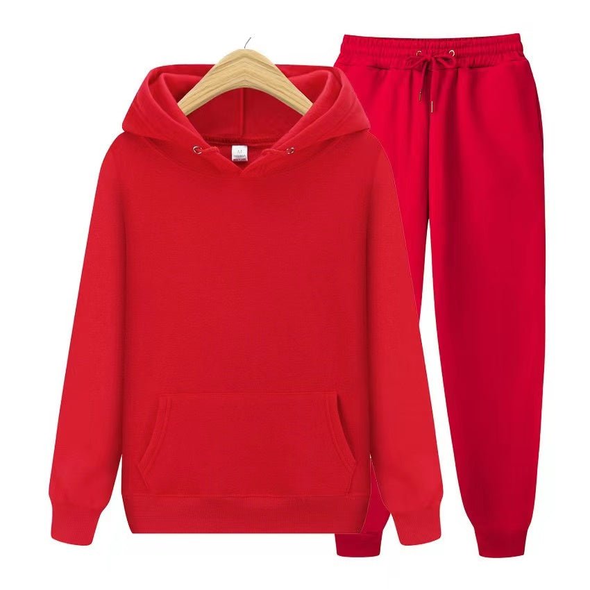 Sweatsuit – bequem – zweiteilig – Jogginganzug mit Kapuze – Jogginganzüge für Männer-Rot-S-Chaps Herrenmode