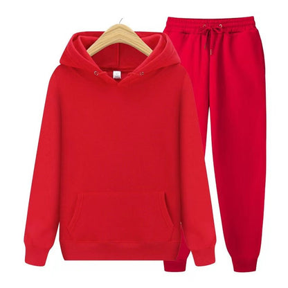 Sweatsuit – bequem – zweiteilig – Jogginganzug mit Kapuze – Jogginganzüge für Männer-Rot-S-Chaps Herrenmode