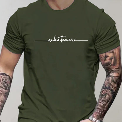 T-Shirt – Kurzärmeliges T-Shirt mit Rundhalsausschnitt für Männer-Armee Grün-XS-Chaps Herrenmode