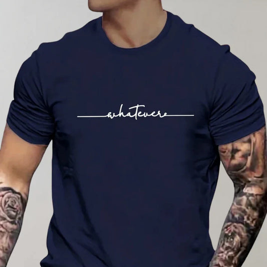 T-Shirt – Kurzärmeliges T-Shirt mit Rundhalsausschnitt für Männer-Marineblau-XS-Chaps Herrenmode