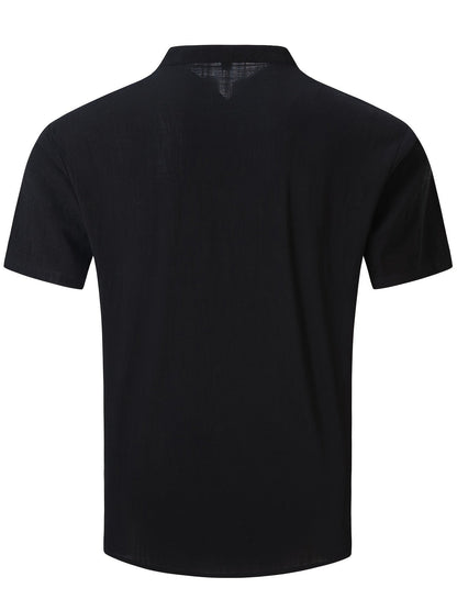 T-Shirt - Leichtgewicht - Knopfleiste - Sommerhemd - Herrenbekleidung-Chaps Herrenmode