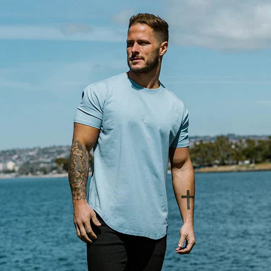 T-Shirt – atmungsaktives Kurzarm-Shirt mit Rundhalsausschnitt für Herren-Chaps Herrenmode