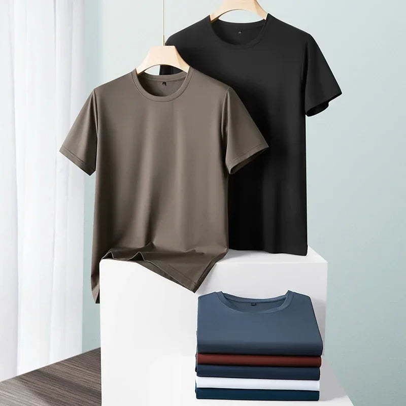T-Shirt – atmungsaktives Kurzarm-T-Shirt mit Rundhalsausschnitt für Herren-Chaps Herrenmode