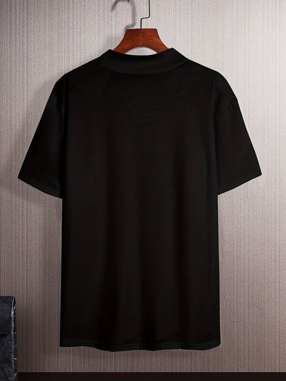 T-Shirt mit hohem Kragen | Kurzarm | Rollkragen | Herren-T-Shirt | Herrenbekleidung-Chaps Herrenmode
