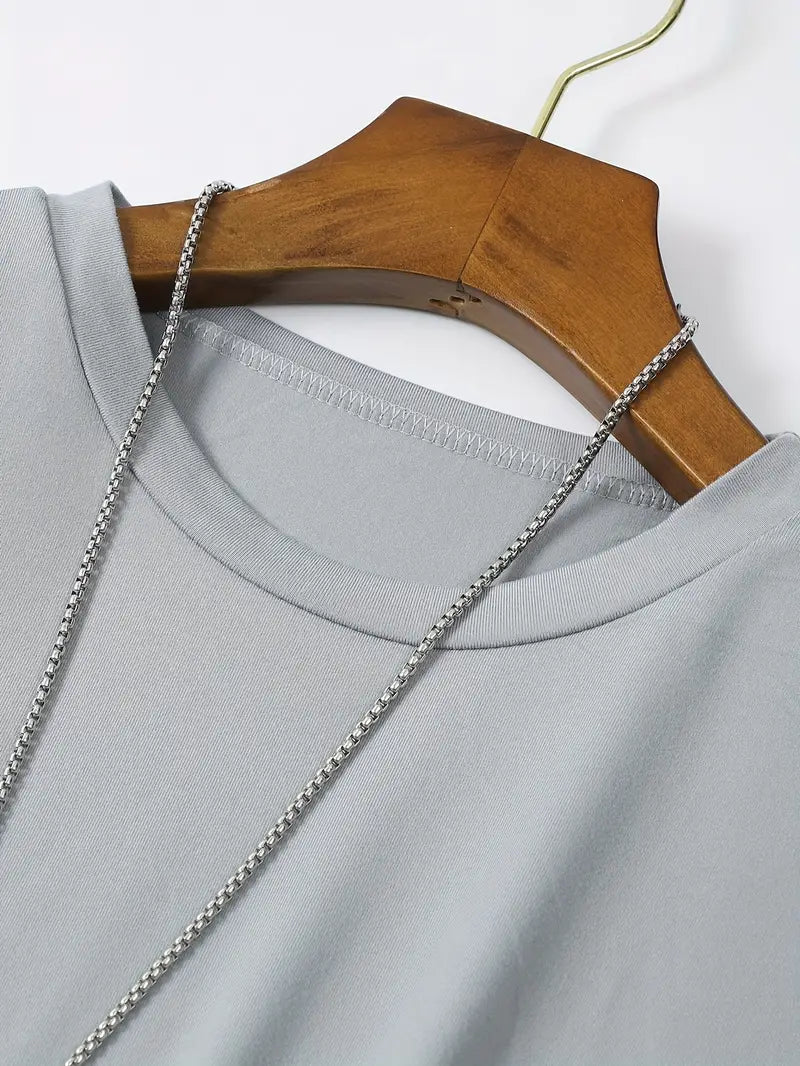 T-Shirt – schlicht – Rundhalsausschnitt – Basic-T-Shirt – Herrenbekleidung-Chaps Herrenmode