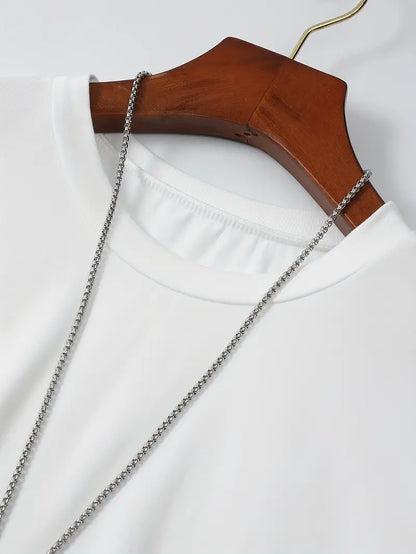 T-Shirt – schlicht – Rundhalsausschnitt – Basic-T-Shirt – Herrenbekleidung-Chaps Herrenmode