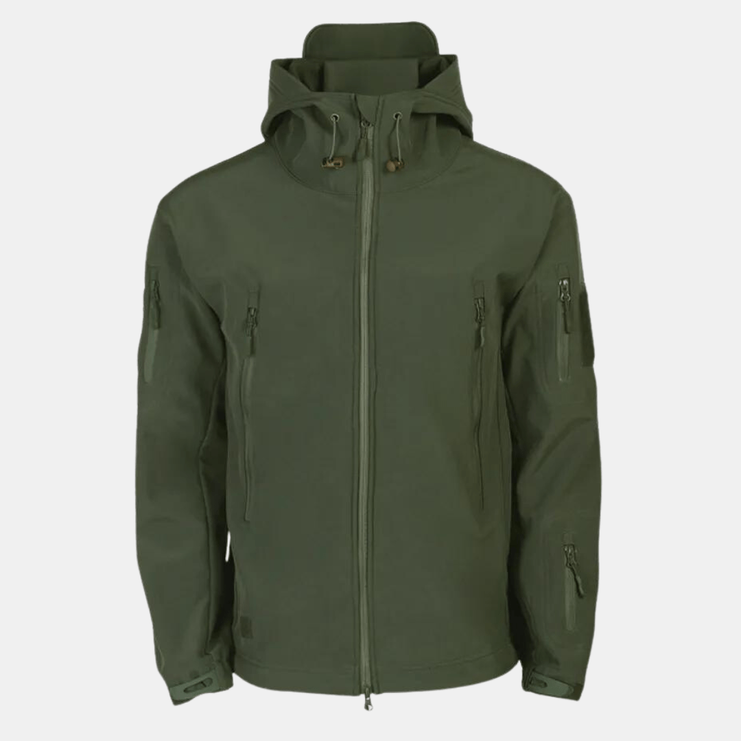 Taktische Jacke - Kapuze - Wasserdicht - Outdoorjacke - Windjacke für Männer-Armeegrün-S-Chaps Herrenmode