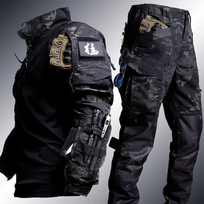 Tarnset – Outdoor – Cargohosen – Militärkleidung – Taktisches Set-Arktisgrau-S-Chaps Herrenmode
