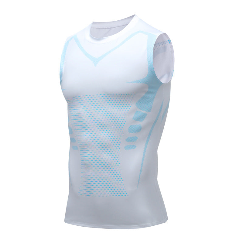 Trainings-Shirt | Ärmellos | Slim Fit | Tanktop | Herrenoberteil-Weiß-XS-Chaps Herrenmode