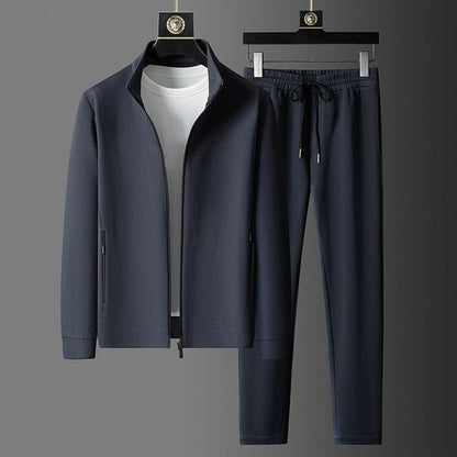 Trainingsanzug | Mit Reißverschluss | Activewear | Jogginganzüge für Männer | Herrenbekleidung-Blau-XS-Chaps Herrenmode