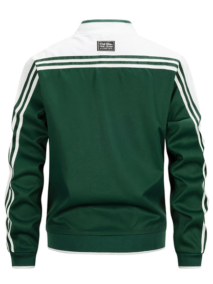 Trainingsjacke - Gestreifte Sportjacke mit Reißverschluss für Männer-Chaps Herrenmode