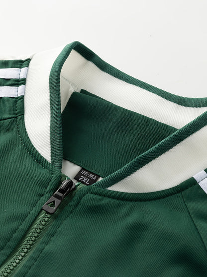 Trainingsjacke - Gestreifte Sportjacke mit Reißverschluss für Männer-Chaps Herrenmode