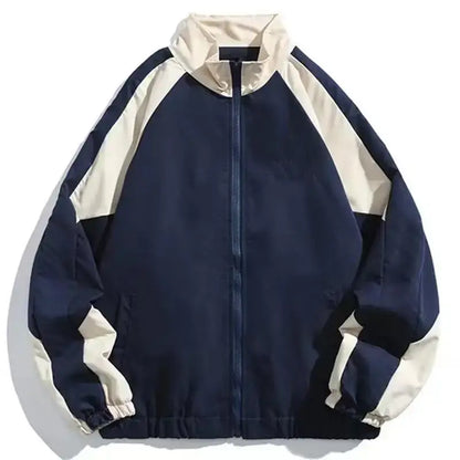 Trainingsjacke – mit Reißverschluss – Oversized – Windjacke – Herrenjacke-Aprikose-S-Chaps Herrenmode