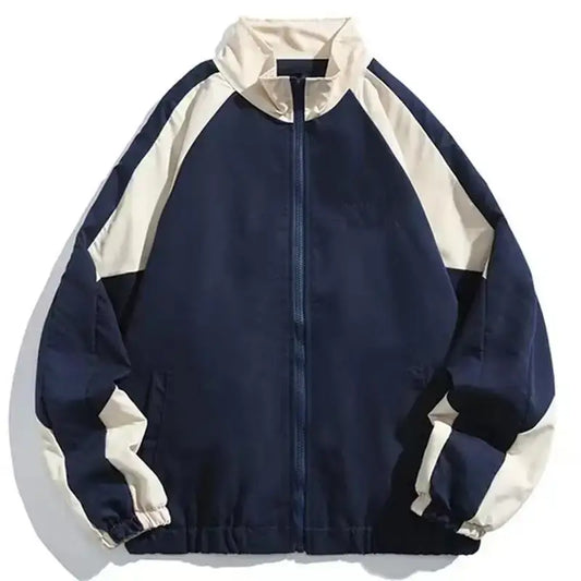 Trainingsjacke – mit Reißverschluss – Oversized – Windjacke – Herrenjacke-Aprikose-S-Chaps Herrenmode