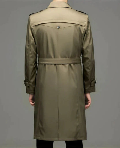 Trenchcoat - Zweireiher - Mittellang - Herrenjacke - Herbstjacke-Chaps Herrenmode