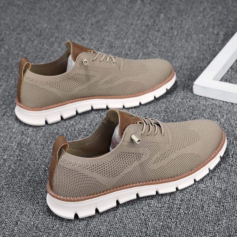 Turnschuhe - Schnürer - Atmungsaktiv - Wanderschuhe - Herrenschuhe-Khaki-40-Chaps Herrenmode