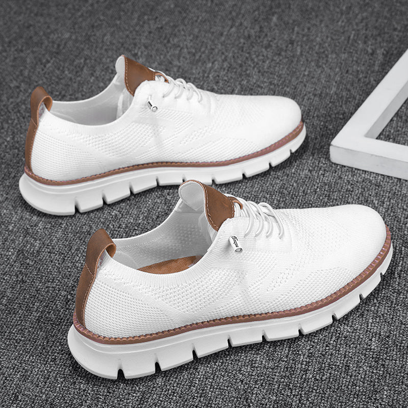 Turnschuhe - Schnürer - Atmungsaktiv - Wanderschuhe - Herrenschuhe-Weiß-40-Chaps Herrenmode
