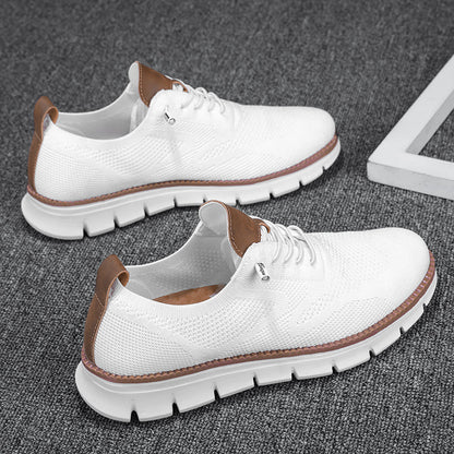 Turnschuhe - Schnürer - Atmungsaktiv - Wanderschuhe - Herrenschuhe-Weiß-40-Chaps Herrenmode