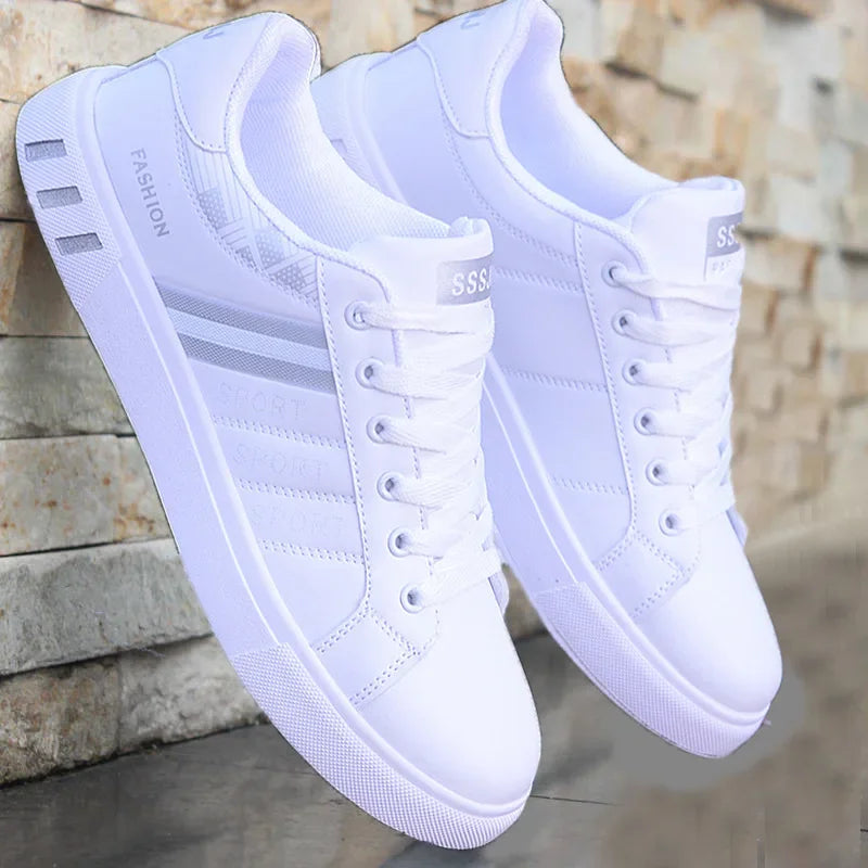 Turnschuhe | Schnürsenkel | Rutschfest | Wanderschuhe | Herren Turnschuhe-Weiß-39-Chaps Herrenmode