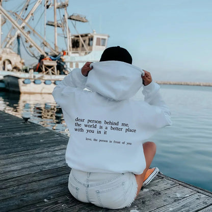 Übergroßer Hoodie - Unisex Warm bedruckter Text Pullover Hoodie-Chaps Herrenmode