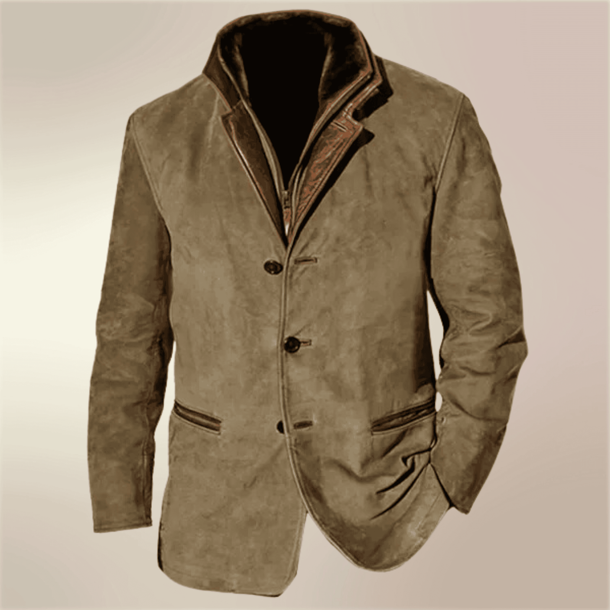 Vintage Jacke | Button-Up | Wetterfest | Herrenjacke | Herbstjacke-Braun-S-Chaps Herrenmode
