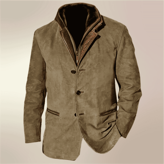 Vintage Jacke | Button-Up | Wetterfest | Herrenjacke | Herbstjacke-Braun-S-Chaps Herrenmode
