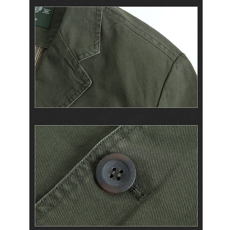 Vintage Jacke - Einreihig - Taschen - Herrenjacke - Herbstjacke-Chaps Herrenmode