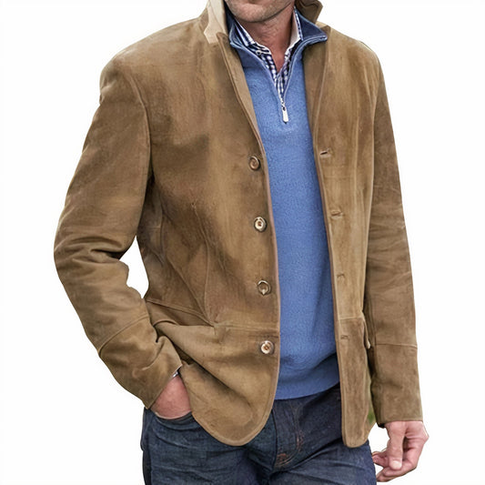 Vintage Jacke - Herren Umlegekragen Button-Up Herbstjacke-Khaki-XS-Chaps Herrenmode