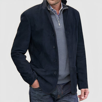 Vintage Jacke - Herren Umlegekragen Button-Up Herbstjacke-Schwarz-XS-Chaps Herrenmode